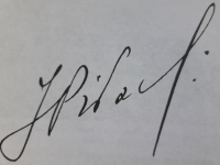 Podpis J. Piłsudskiego złożony w księdze pamiątkowej TNP, Fot. G. Gołębiewski