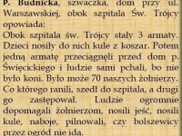 Ul. Warszawska relacja p. Budnickiej / źródło: Przegląd Historyczno-Wojskowy 2013 r. t. 14 nr 2 s. 126