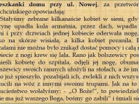 Relacja mieszkanek domu przy ul. Nowej / źródło: Przegląd Historyczno-Wojskowy 2013 r. t. 14 nr 2 s.128