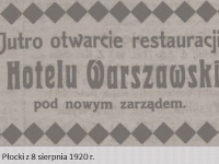 Otwarcie restauracji w Hotelu Warszawskim