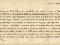 Fragment listu Marii Macieszyny do męża / źródło: Notatki Płockie 1997 r. nr 2 s. 34