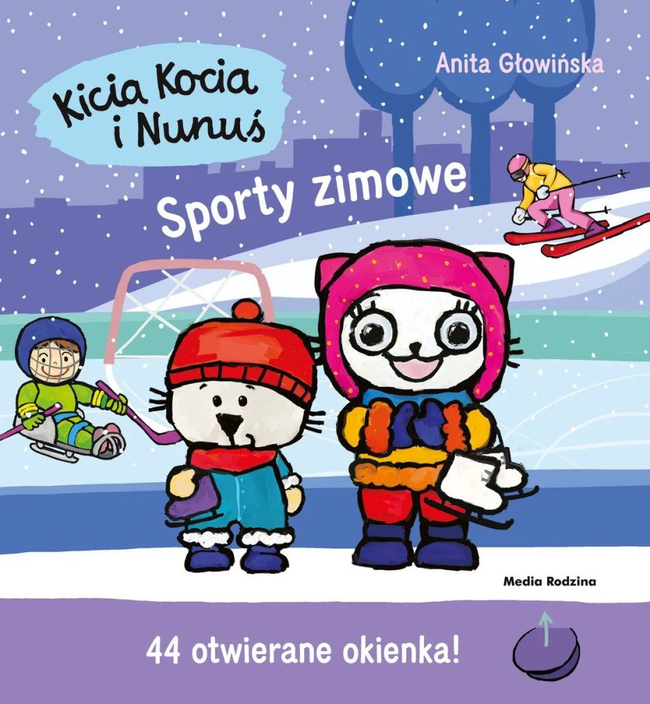 Otwierając kolejne okienka, razem z Kicią Kocią i Nunusiem poznajemy różne sporty zimowe.