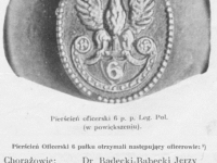Historia 6. Pułku Piechoty Legionów Józefa Piłsudskiego. T. 1. Tradycja. Warszawa 1939 s. 347-348 / źródło: WBC