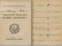 Tymczasowy regulamin służby łączności, Warszawa 1920 r. oznaczenie kompani  / Polona