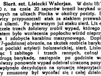 Sierż. szt. Lisiecki Walerjan / Żołnierz Polski 1921 r. nr 21 s. 6