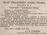 Kurjer Płocki 1920 z 6 sierpnia nr 182, s. 3